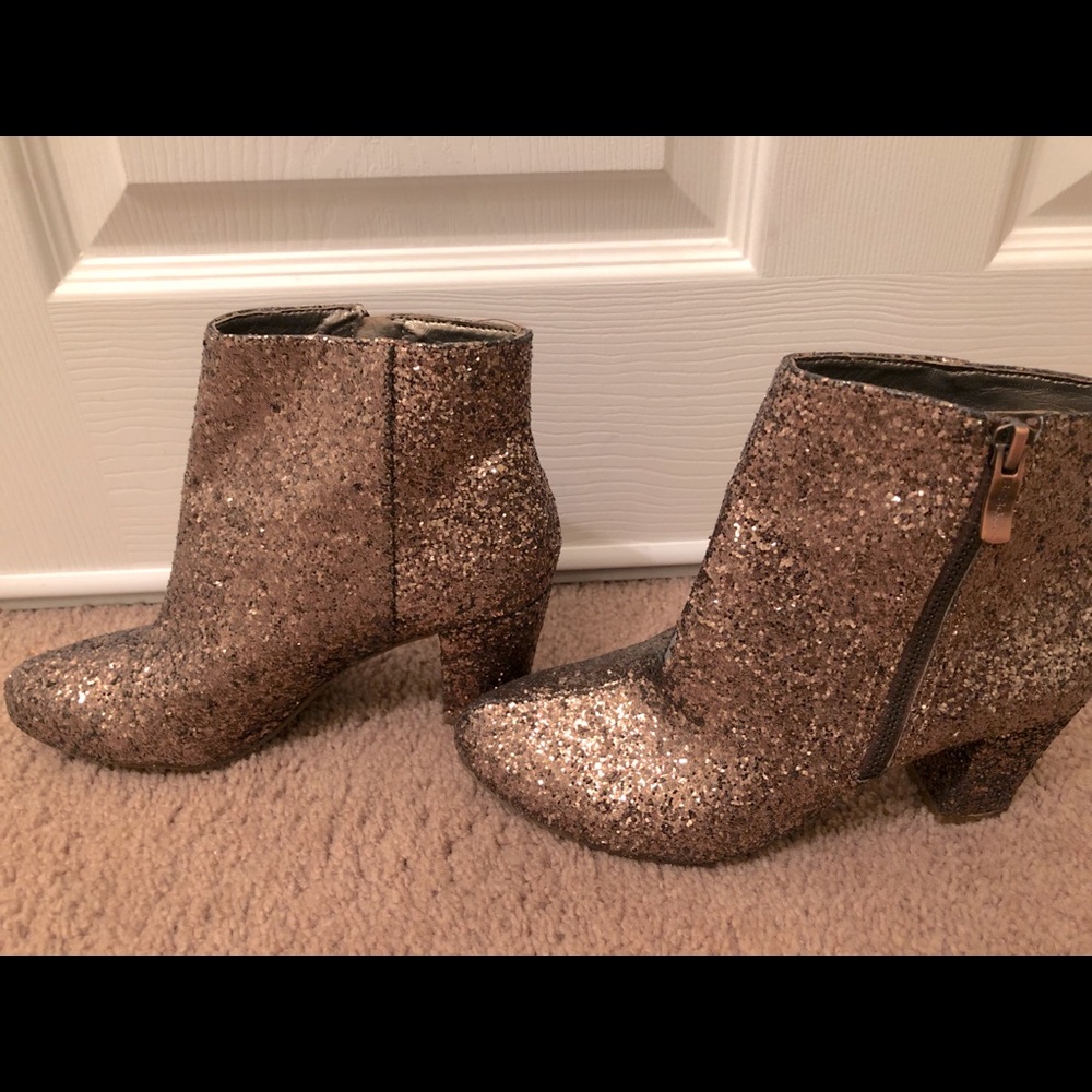 Golden Glitter Party Boots